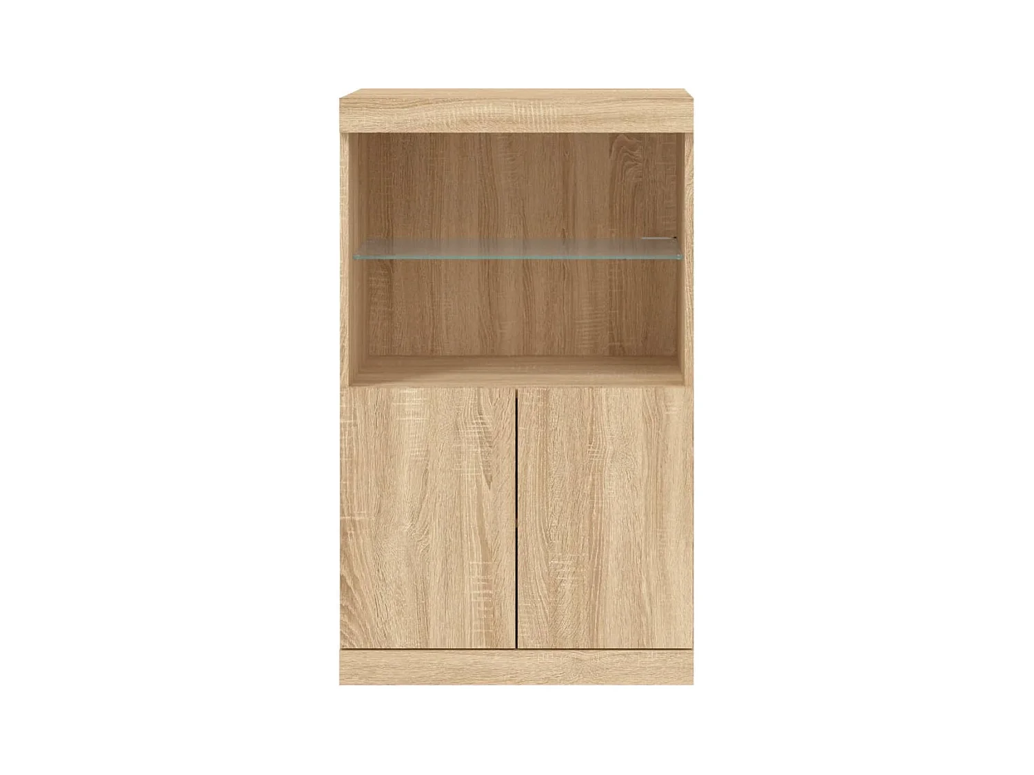 Aparador cómoda mueble almacenaje organizador cocina salón salón con luces LED sonoma 60,5 x 37 x 100 cm marrón 02_0029963