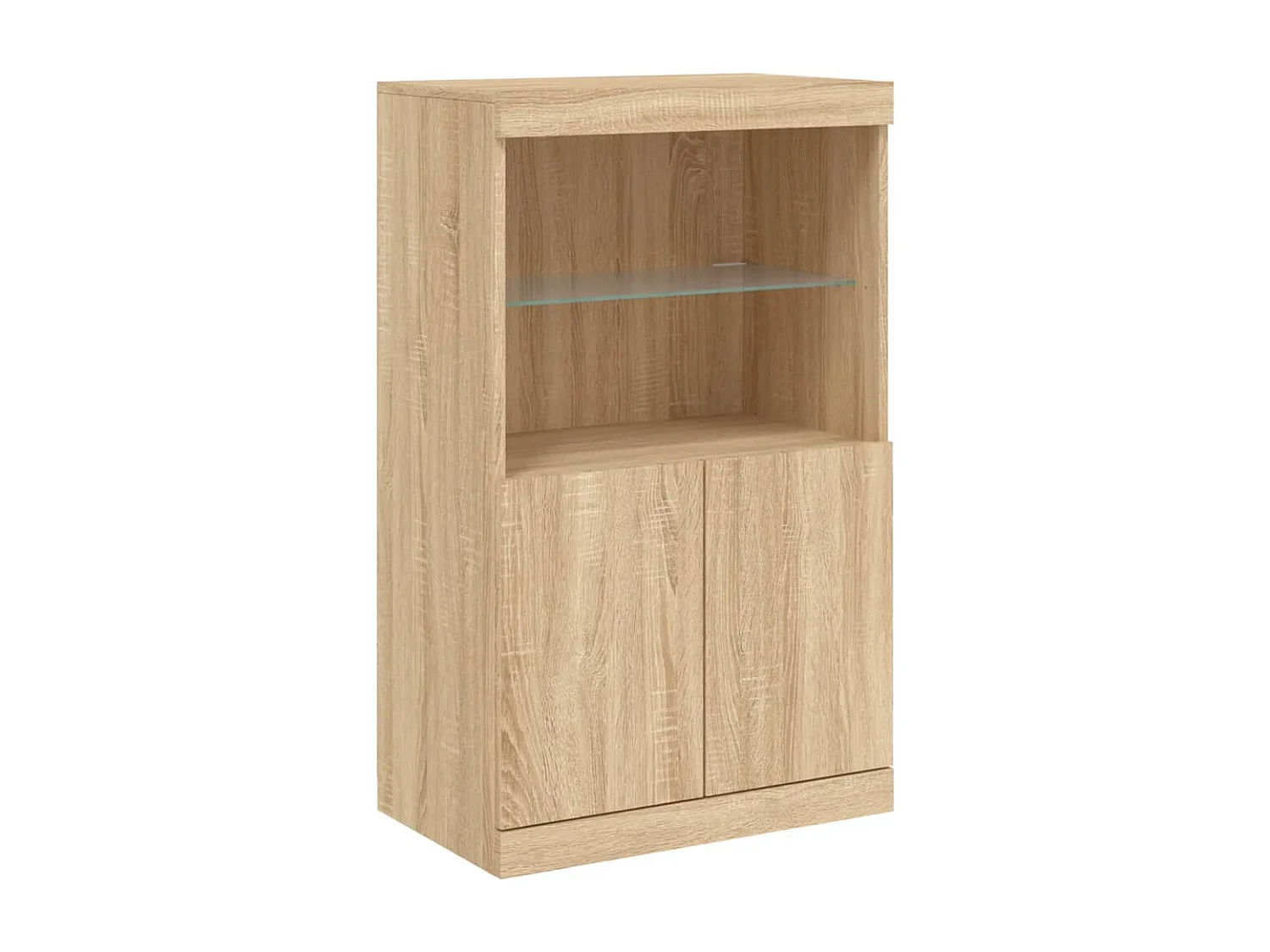 Credenza buffet cassettiera mobile contenitore organizer cucina soggiorno soggiorno con luci a LED Sonoma 60,5 x 37 x 100 cm marrone 02_0029963