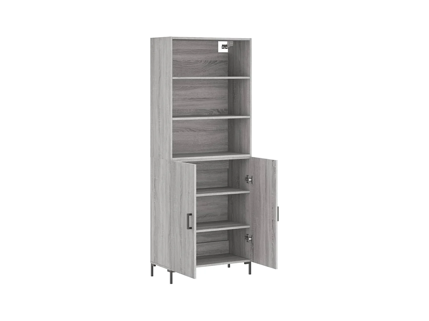 Credenza cassettiera cassettiera mobile contenitore organizer cucina soggiorno soggiorno alto Sonoma 69,5 x 34 x 180 cm derivati ​​del legno grigio 02_0035425