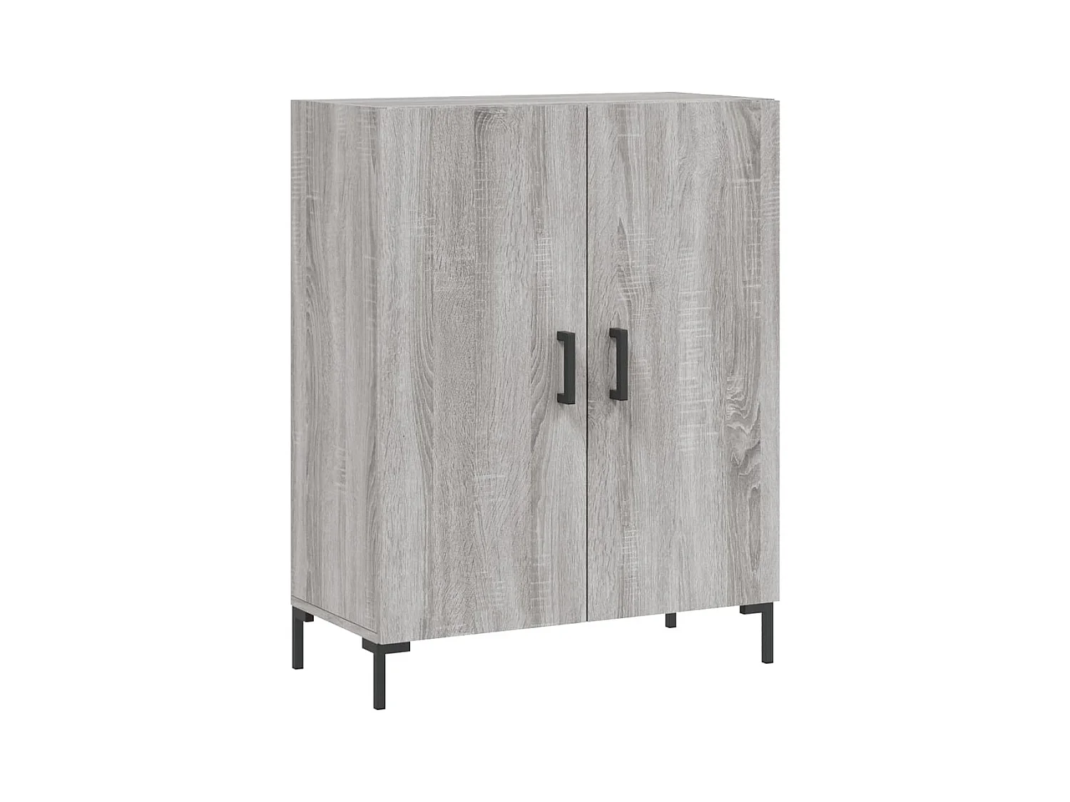 Credenza cassettiera cassettiera mobile contenitore organizer cucina soggiorno soggiorno alto Sonoma 69,5 x 34 x 180 cm derivati ​​del legno grigio 02_0035425