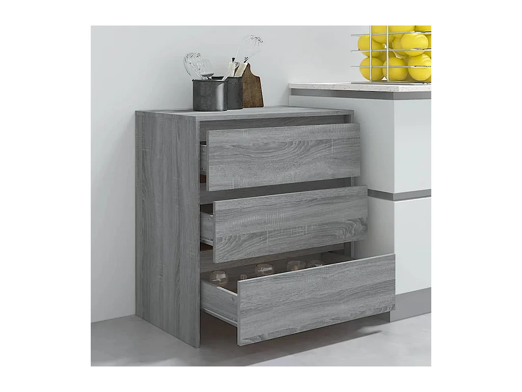 Aparador buffet cômoda armário organizador cozinha sala salonsonoma 70 x 41 x 75 cm madeira trabalhada cinza 02_0036520