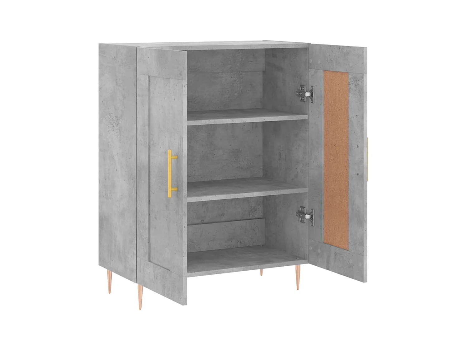 Buffet aparador cômoda armário unidade de armazenamento organizador cozinha sala sala 69,5 x 34 x 90 cm madeira trabalhada cinza 02_0032018