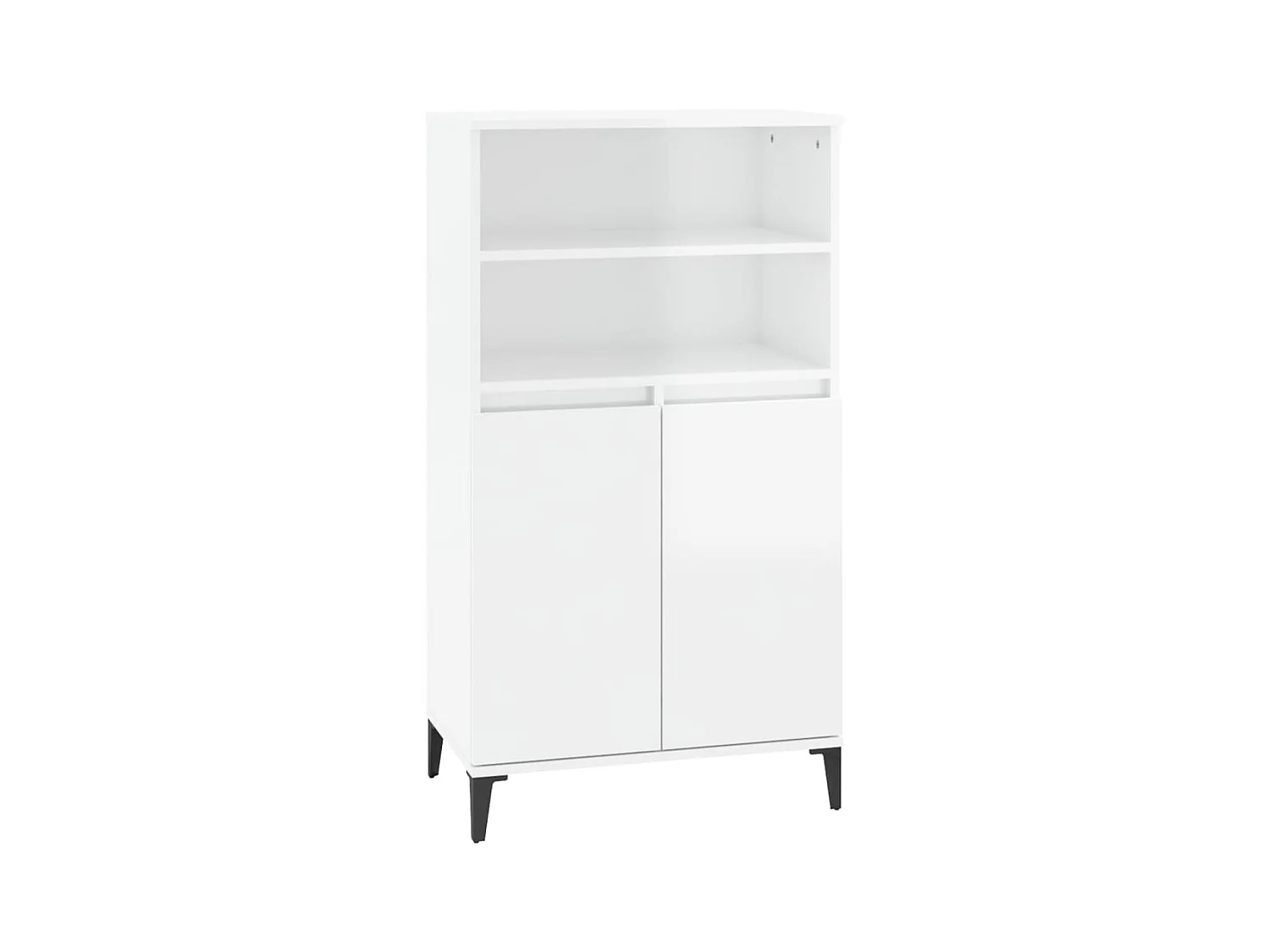 Aparador cómoda cómoda armario mueble organizador cocina salón salón alto brillo 60 x 36 x 110 cm madera contrachapada blanco 02_0032985