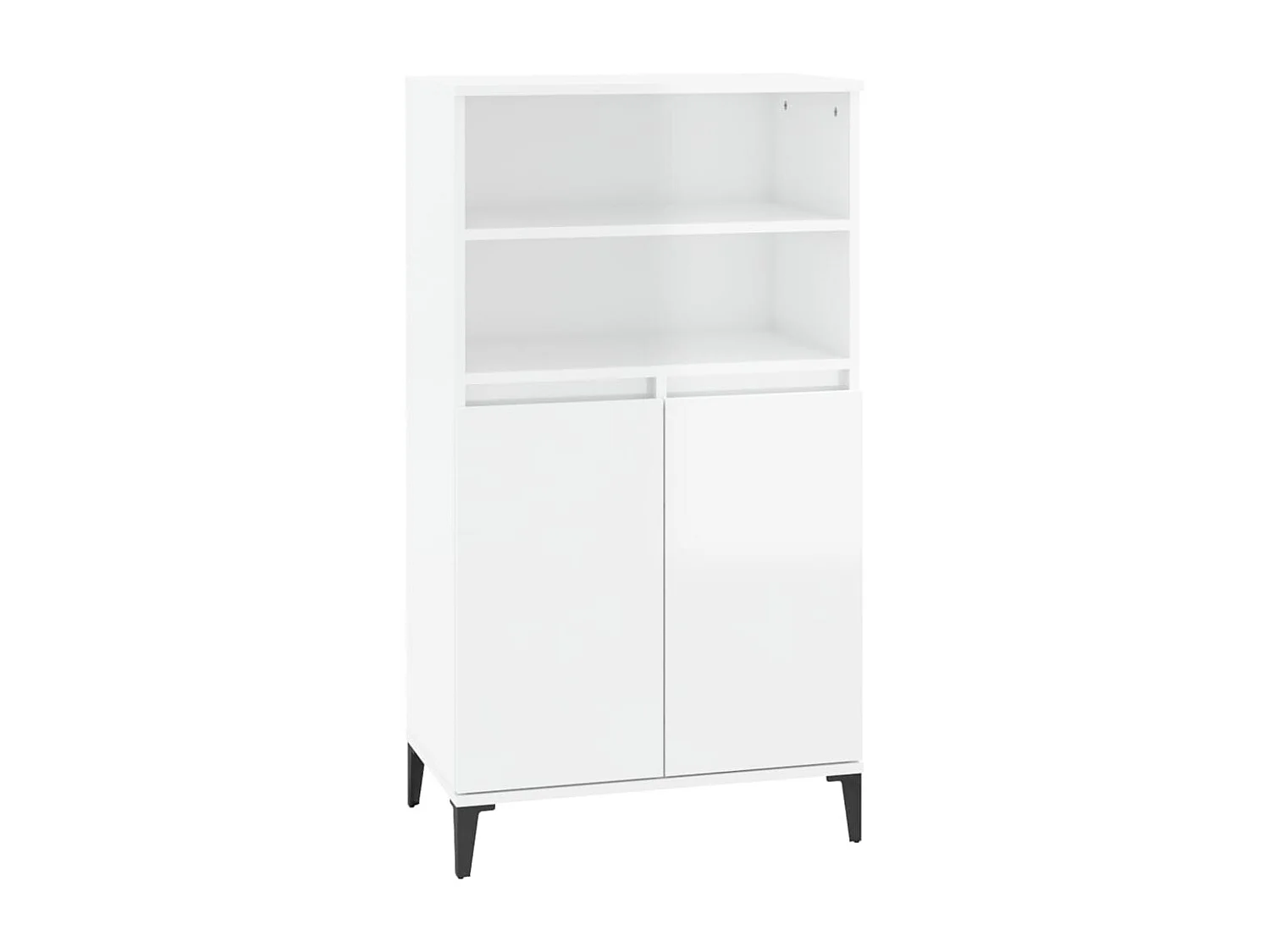 Aparador cómoda cómoda armario mueble organizador cocina salón salón alto brillo 60 x 36 x 110 cm madera contrachapada blanco 02_0032985