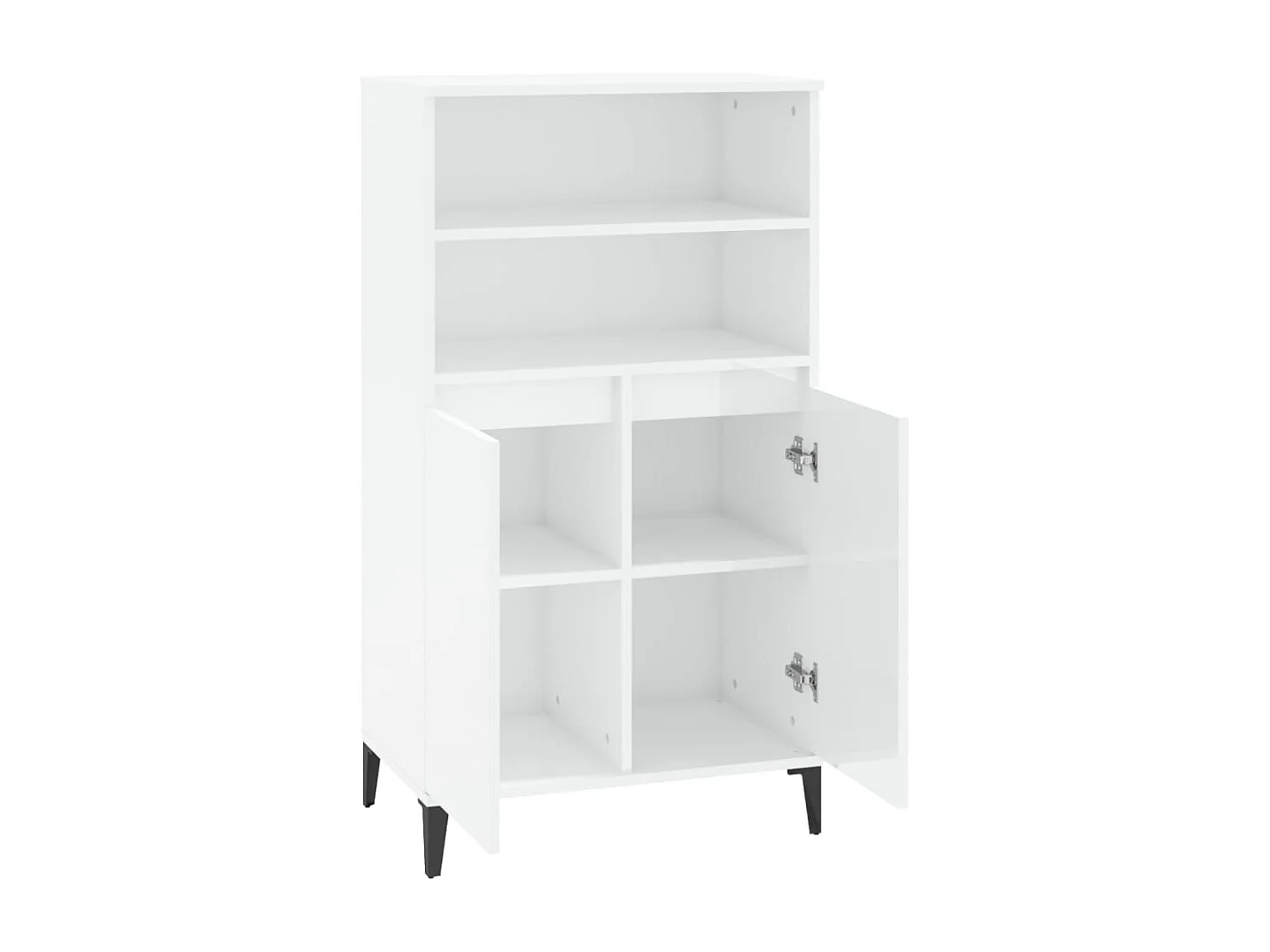 Aparador cómoda cómoda armario mueble organizador cocina salón salón alto brillo 60 x 36 x 110 cm madera contrachapada blanco 02_0032985