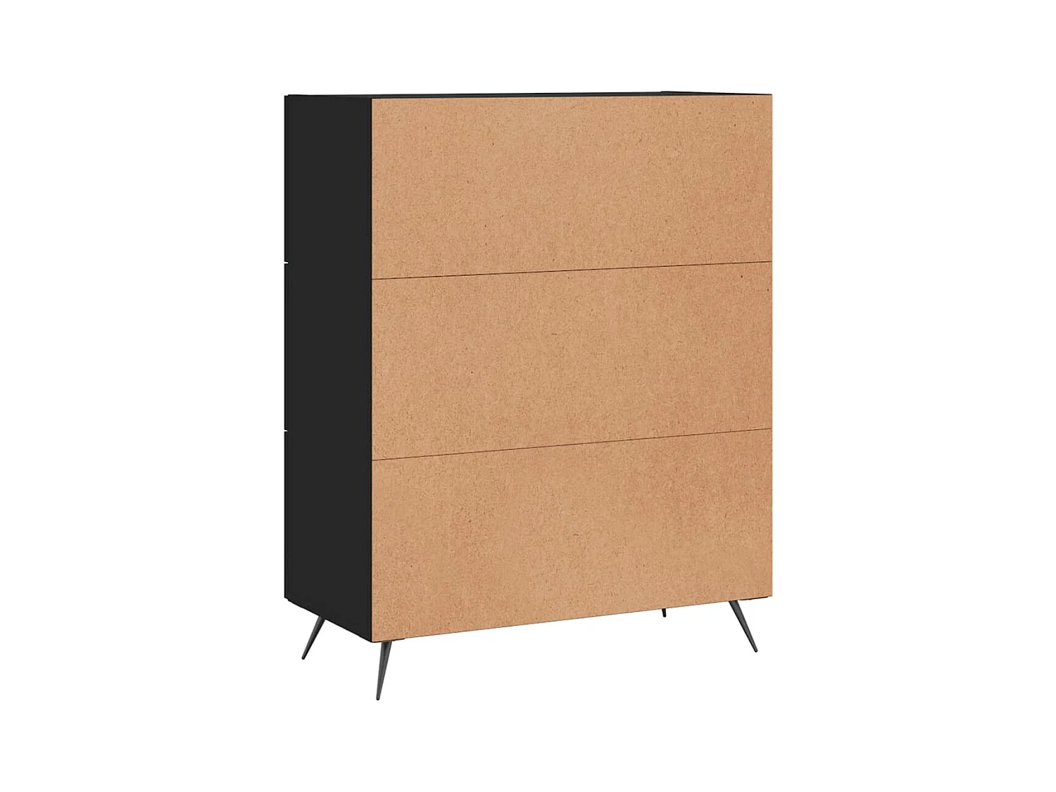 Credenza buffet cassettiera mobile contenitore organizer cucina soggiorno soggiorno 69,5 x 34 x 90 cm multistrato nero 02_0036059