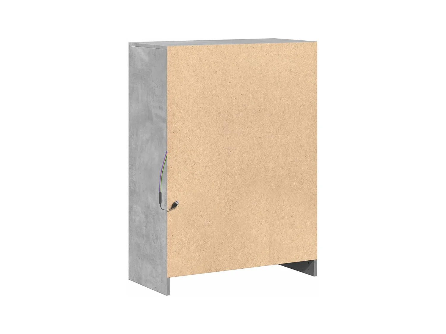 Aparador Aparador Armário Unidade de armazenamento Organizador Cozinha Sala Sala de estar com LED 72 x 34 x 100 cm Madeira projetada Cinza 02_0029805