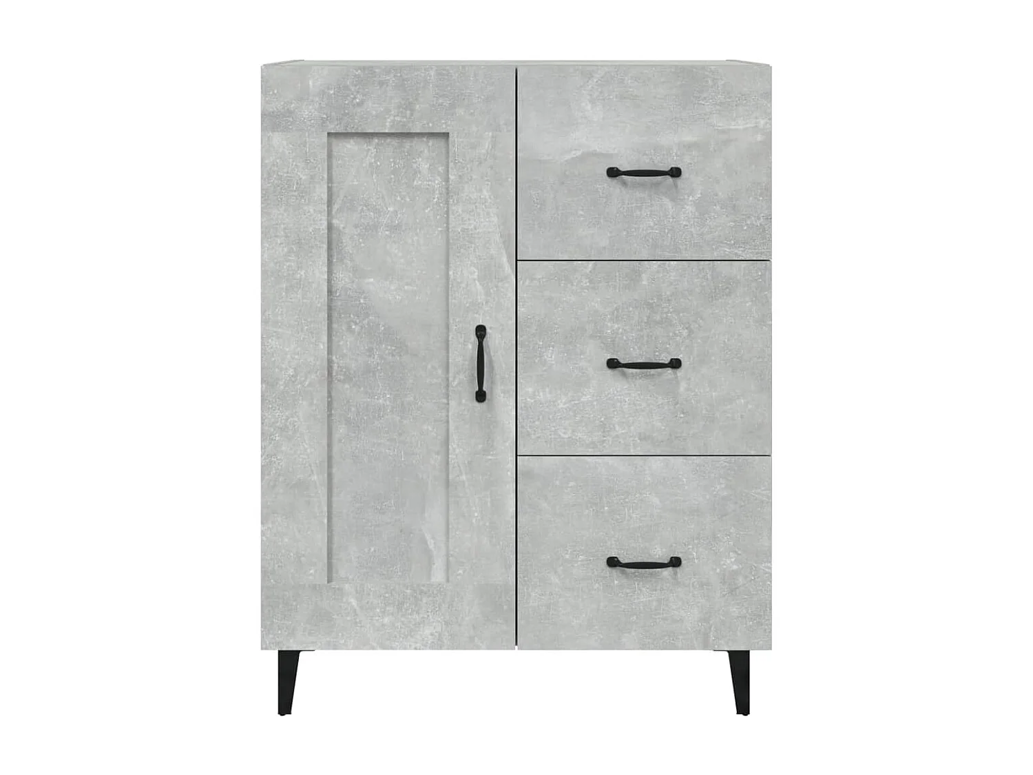 Aparador buffet cómoda mueble mueble de almacenaje organizador cocina salón salón 69,5 x 34 x 90 cm madera contrachapada gris 02_0032065