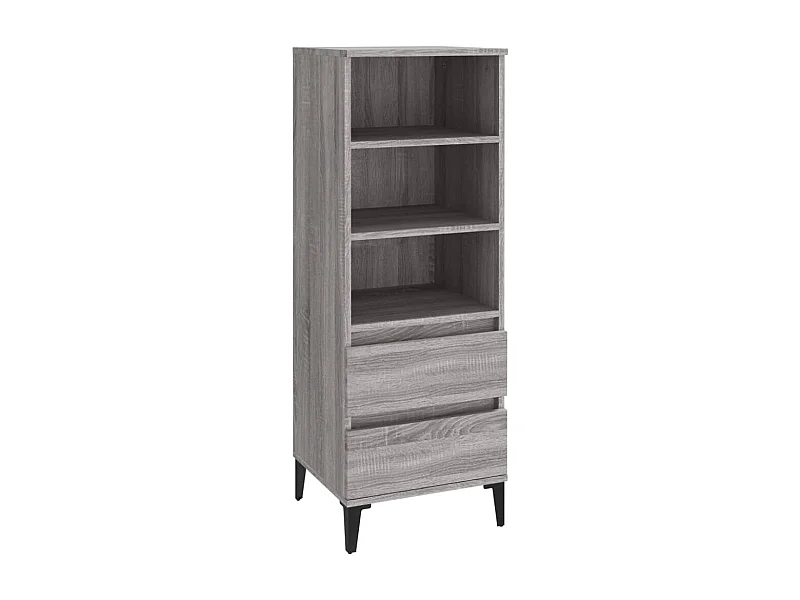 Aparador aparador cómoda armario mueble organizador cocina salón salón alto Sonoma 40 x 36 x 110 cm madera contrachapada gris 02_0035355