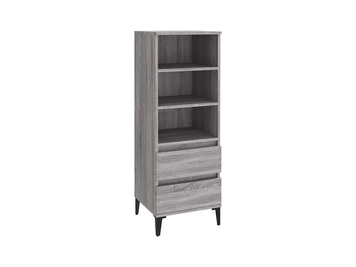 Aparador aparador cómoda armario mueble organizador cocina salón salón alto Sonoma 40 x 36 x 110 cm madera contrachapada gris 02_0035355