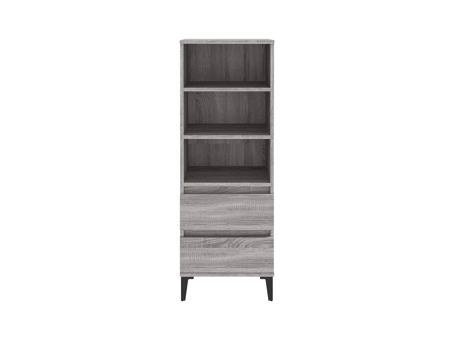 Aparador aparador cómoda armario mueble organizador cocina salón salón alto Sonoma 40 x 36 x 110 cm madera contrachapada gris 02_0035355