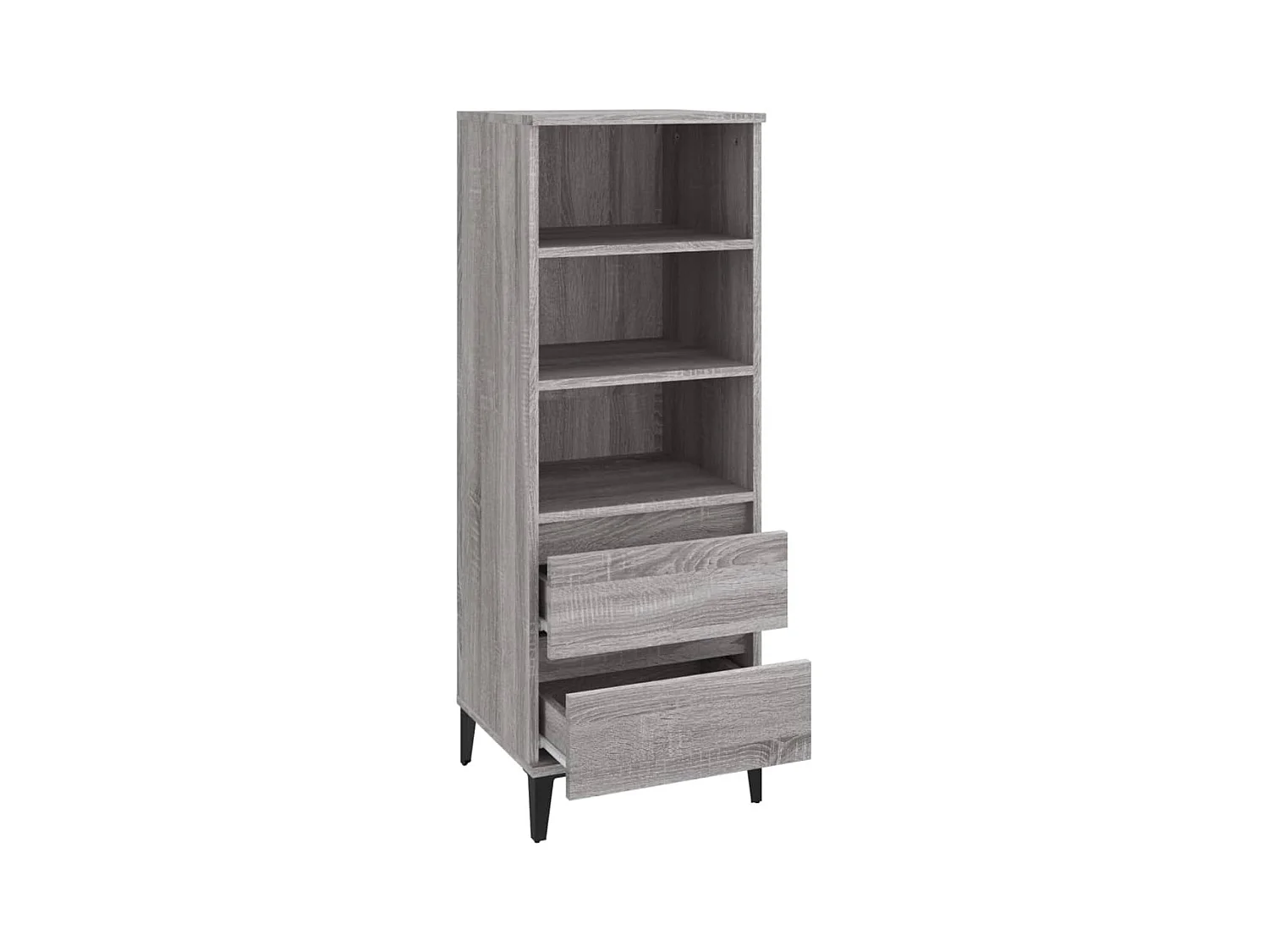 Aparador aparador cómoda armario mueble organizador cocina salón salón alto Sonoma 40 x 36 x 110 cm madera contrachapada gris 02_0035355