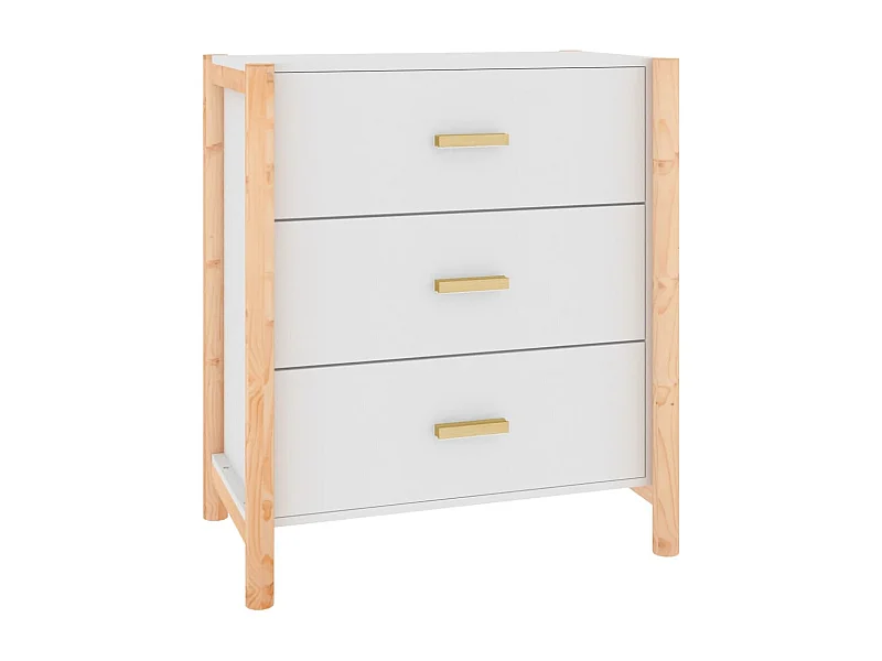 Credenza buffet cassettiera mobile contenitore organizer cucina soggiorno soggiorno 62 x 38 x 70 cm derivati ​​del legno bianco 02_0030377