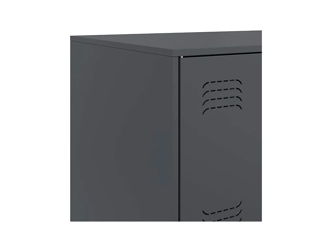 Aparador buffet cómoda mueble mueble de almacenaje organizador cocina salón salón 67 x 39 x 107 cm acero antracita 02_0029698