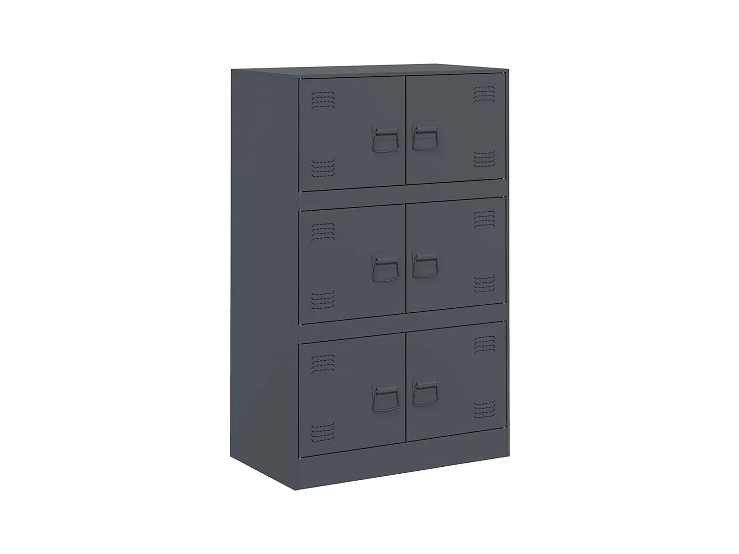 Credenza buffet cassettiera mobile contenitore organizer cucina soggiorno soggiorno 67 x 39 x 107 cm acciaio antracite 02_0029698