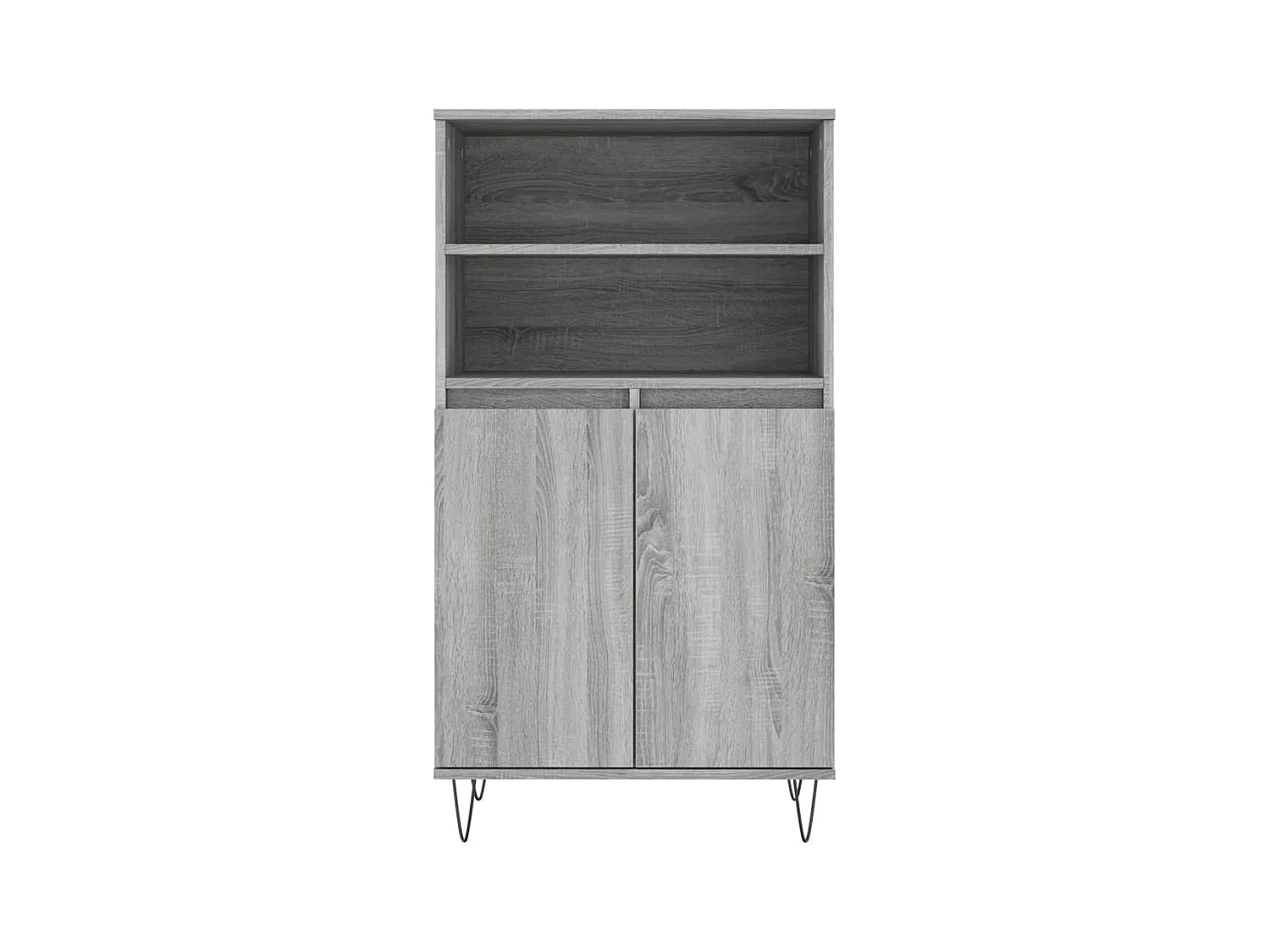 Credenza cassettiera cassettiera mobile contenitore organizer cucina soggiorno soggiorno alto Sonoma 60 x 36 x 110 cm derivati ​​del legno grigio 02_0035382