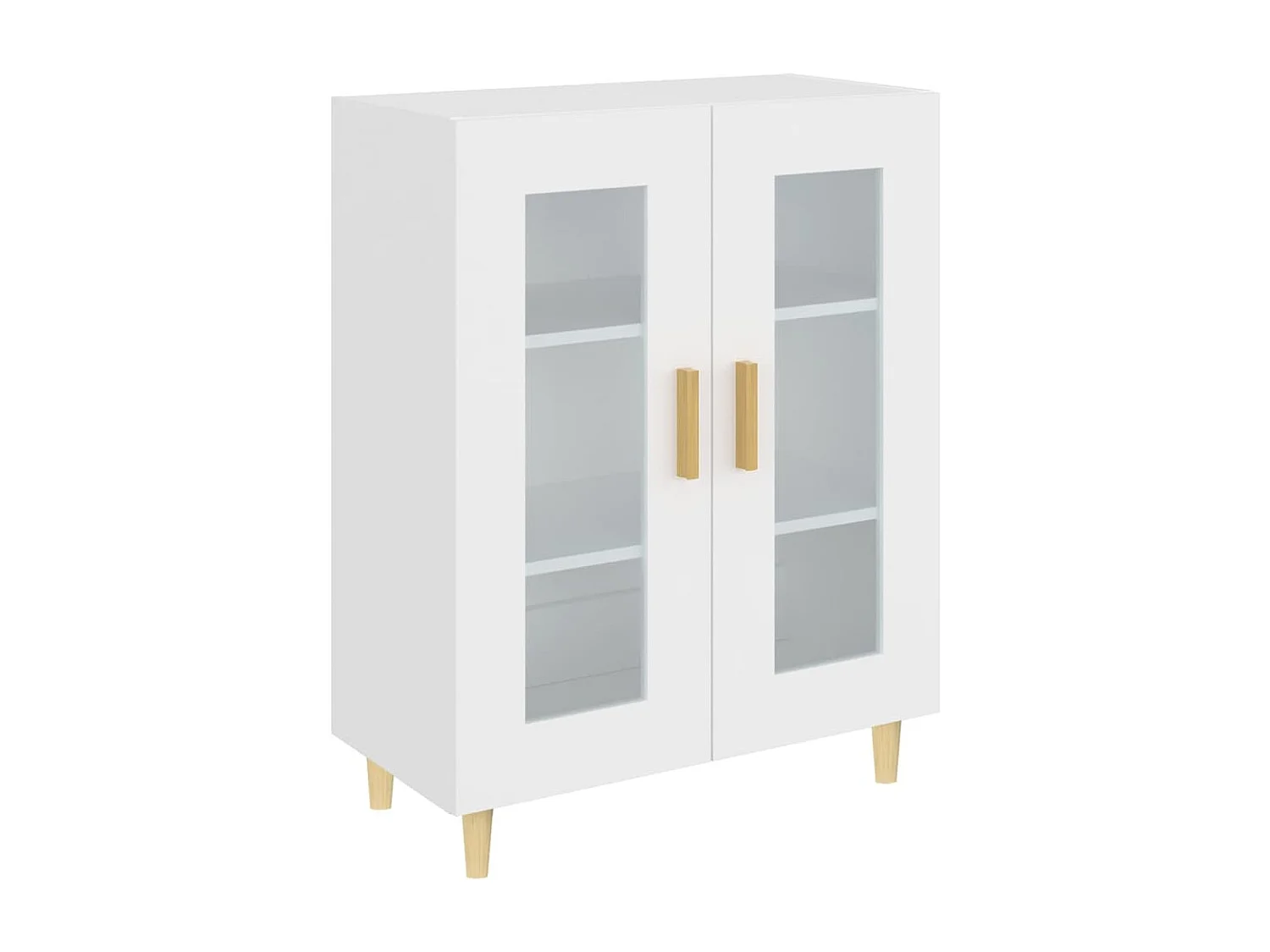 Credenza buffet cassettiera mobile contenitore organizer cucina soggiorno soggiorno 69,5 x 34 x 90 cm derivati ​​del legno bianco 02_0030426