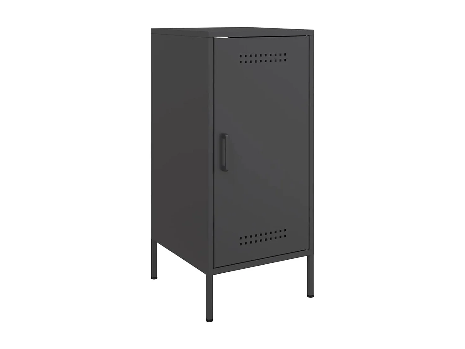 Buffet aparador cômoda armário unidade de armazenamento organizador cozinha sala de estar 36 x 39 x 79 cm aço preto 02_0035922