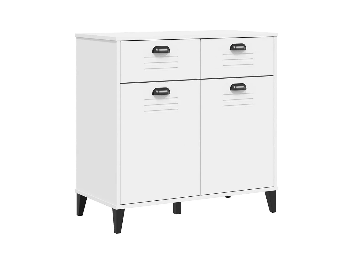 Credenza buffet cassettiera mobile contenitore organizer cucina soggiorno soggiorno 80 x 40 x 80 cm derivati ​​del legno bianco 02_0036620