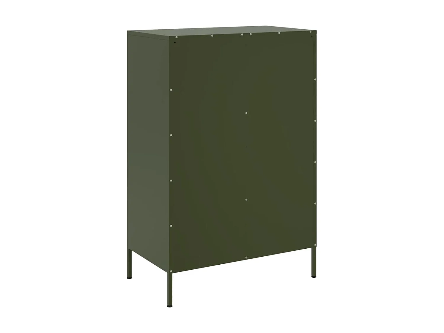 Aparador buffet cómoda armario mueble organizador cocina salón salón alto oliva 68 x 39 x 101,5 cm acero verde 02_0035648