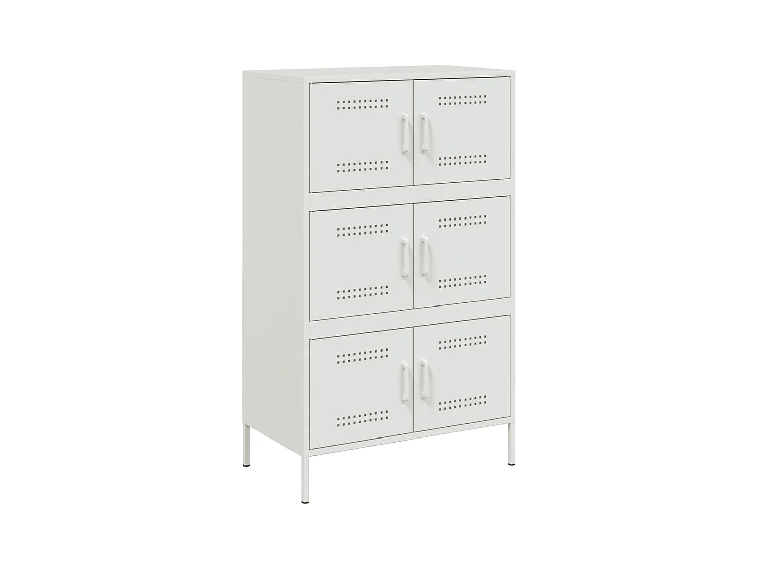 Aparador cómoda cómoda armario mueble organizador cocina salón salón alto 68 x 39 x 113 cm acero blanco 02_0032489