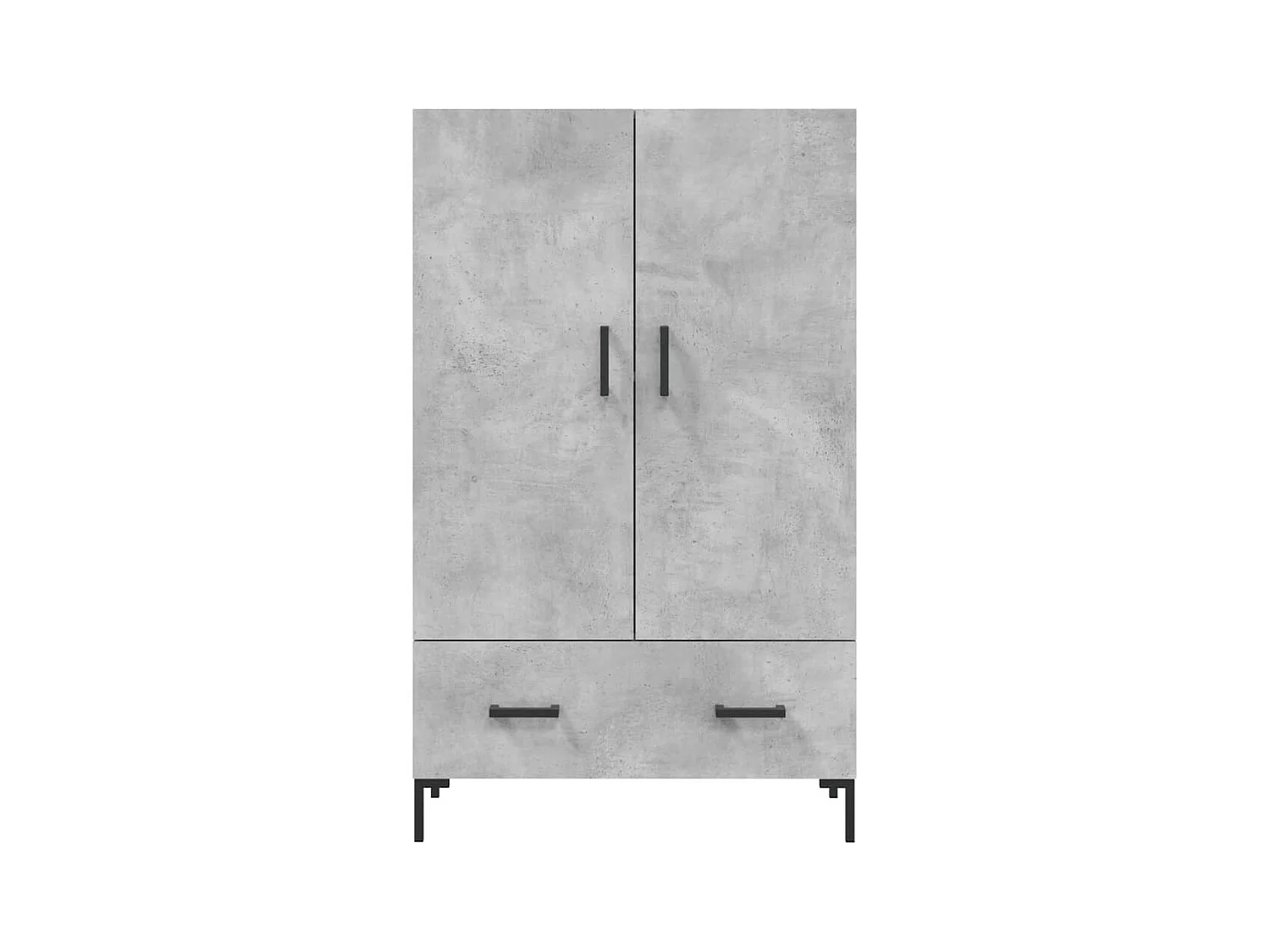 Credenza buffet cassettiera mobile contenitore organizer cucina soggiorno soggiorno alto 69,5 x 31 x 115 cm derivati ​​del legno grigio 02_0034483