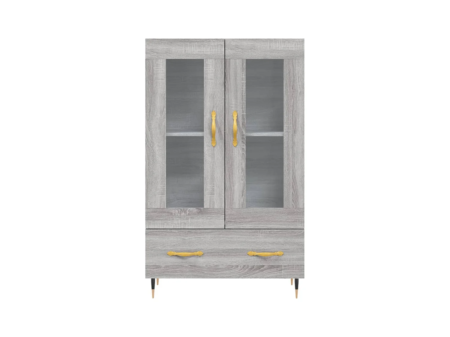 Credenza cassettiera cassettiera mobile contenitore organizer cucina soggiorno soggiorno alto Sonoma 69,5 x 31 x 115 cm pannelli compositi grigio 02_0035406