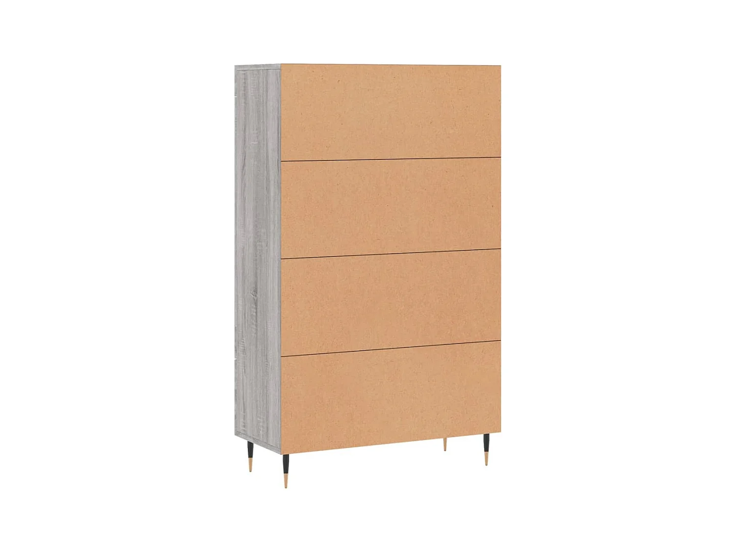 Credenza cassettiera cassettiera mobile contenitore organizer cucina soggiorno soggiorno alto Sonoma 69,5 x 31 x 115 cm pannelli compositi grigio 02_0035406
