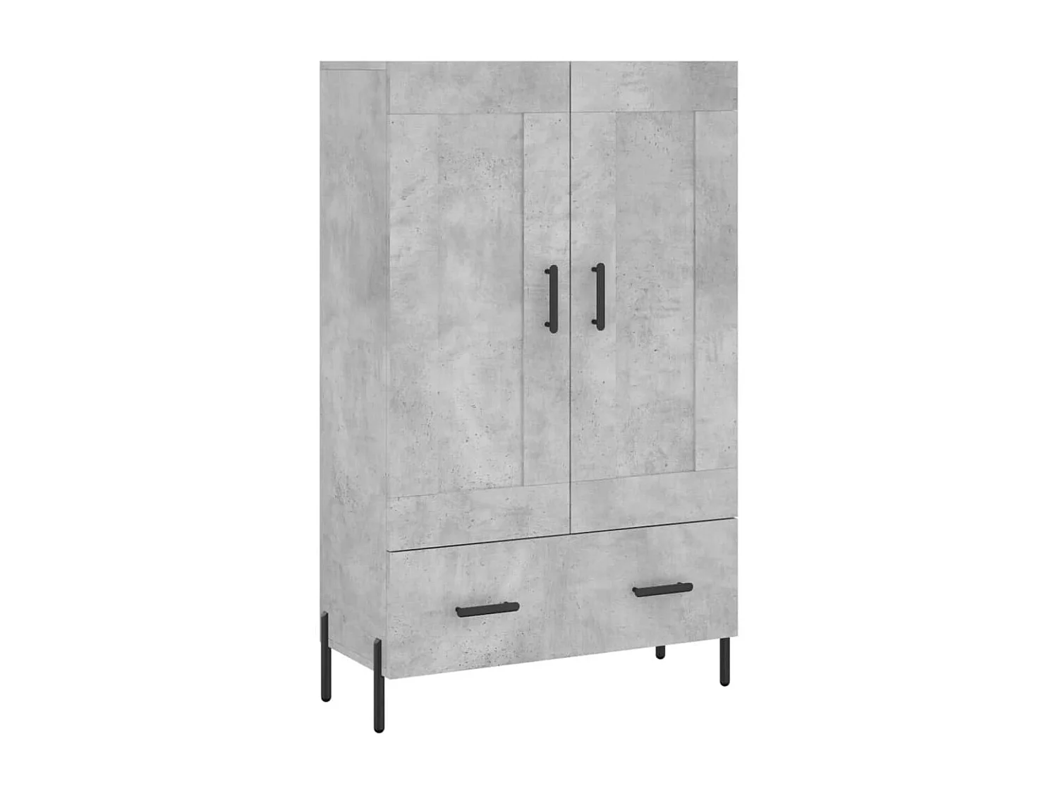 Aparador buffet cómoda mueble mueble de almacenamiento organizador cocina salón salón alto 69,5 x 31 x 115 cm madera contrachapada gris 02_0034475