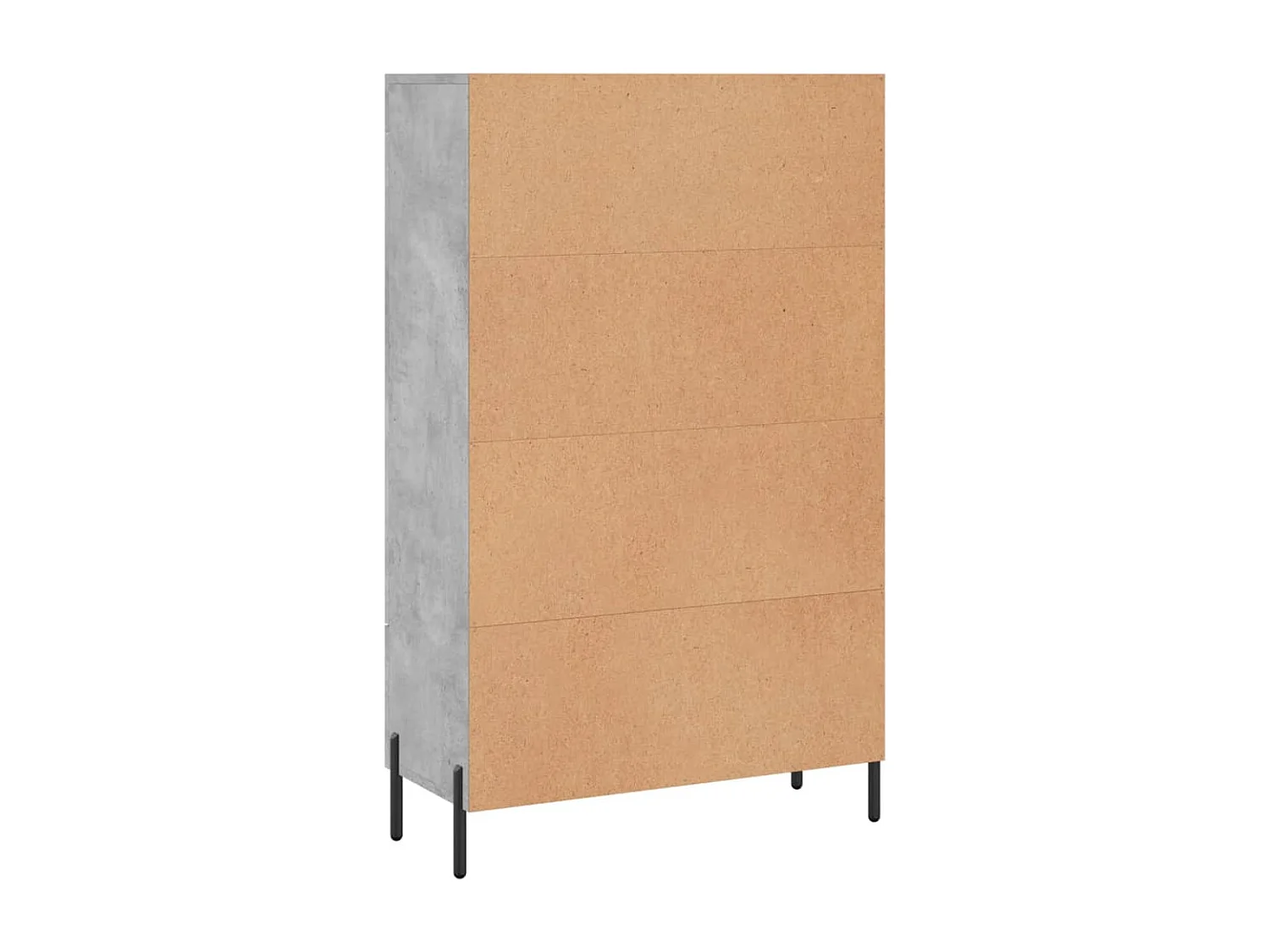 Aparador buffet cómoda mueble mueble de almacenamiento organizador cocina salón salón alto 69,5 x 31 x 115 cm madera contrachapada gris 02_0034475