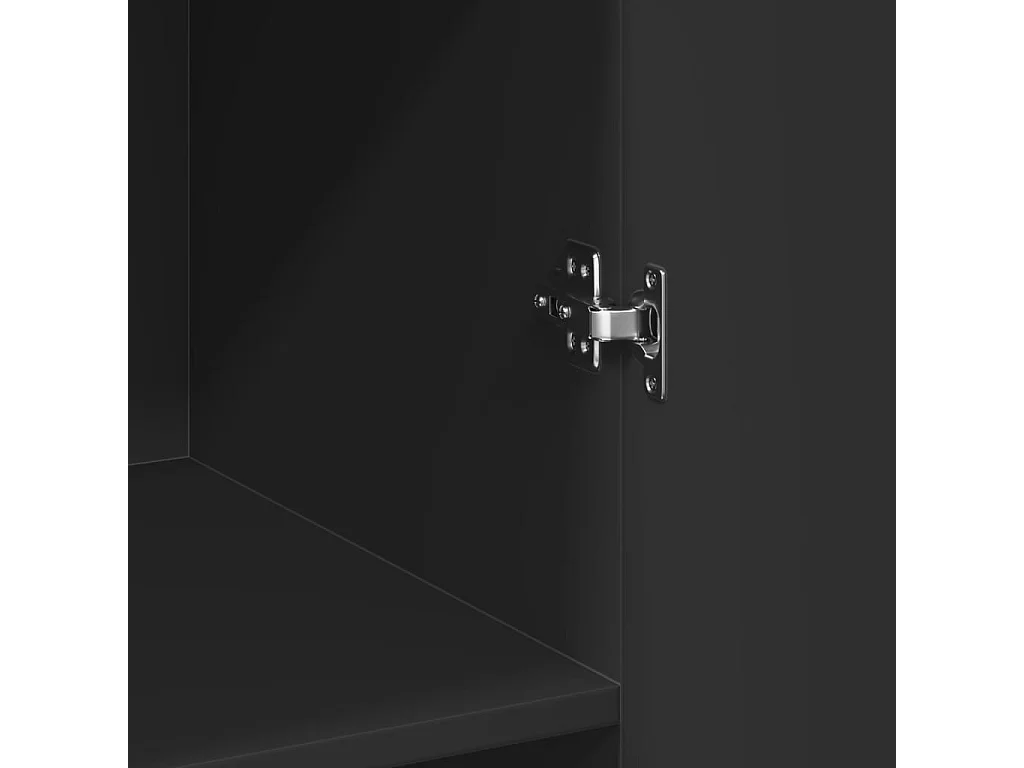 Buffet aparador cômoda armário unidade de armazenamento organizador cozinha sala sala alta 70 x 42,5 x 185 cm madeira de engenharia preta 02_0035126