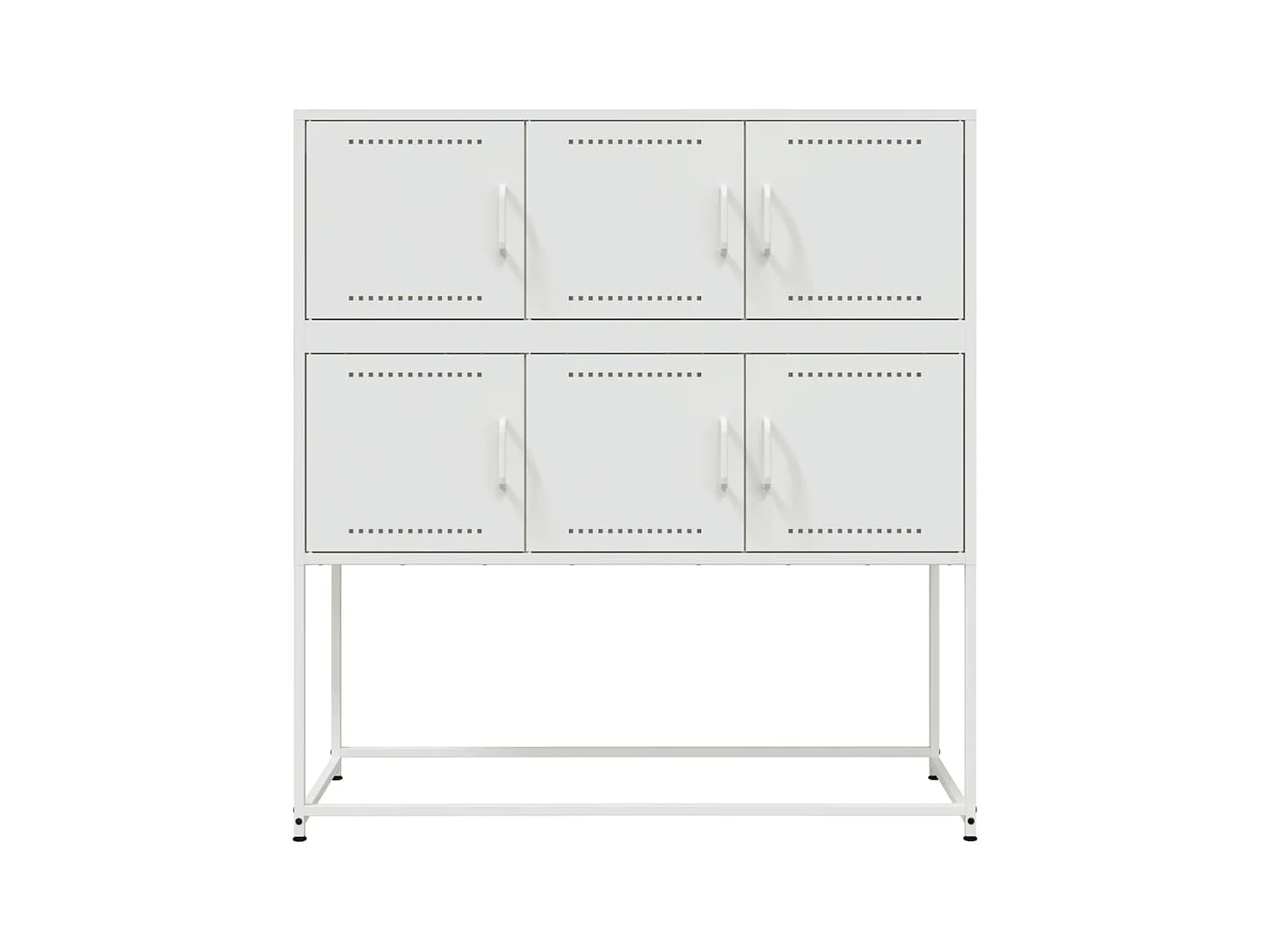 Aparador cómoda cómoda armario mueble organizador cocina salón salón 100,5 x 39 x 107 cm acero blanco 02_0030143