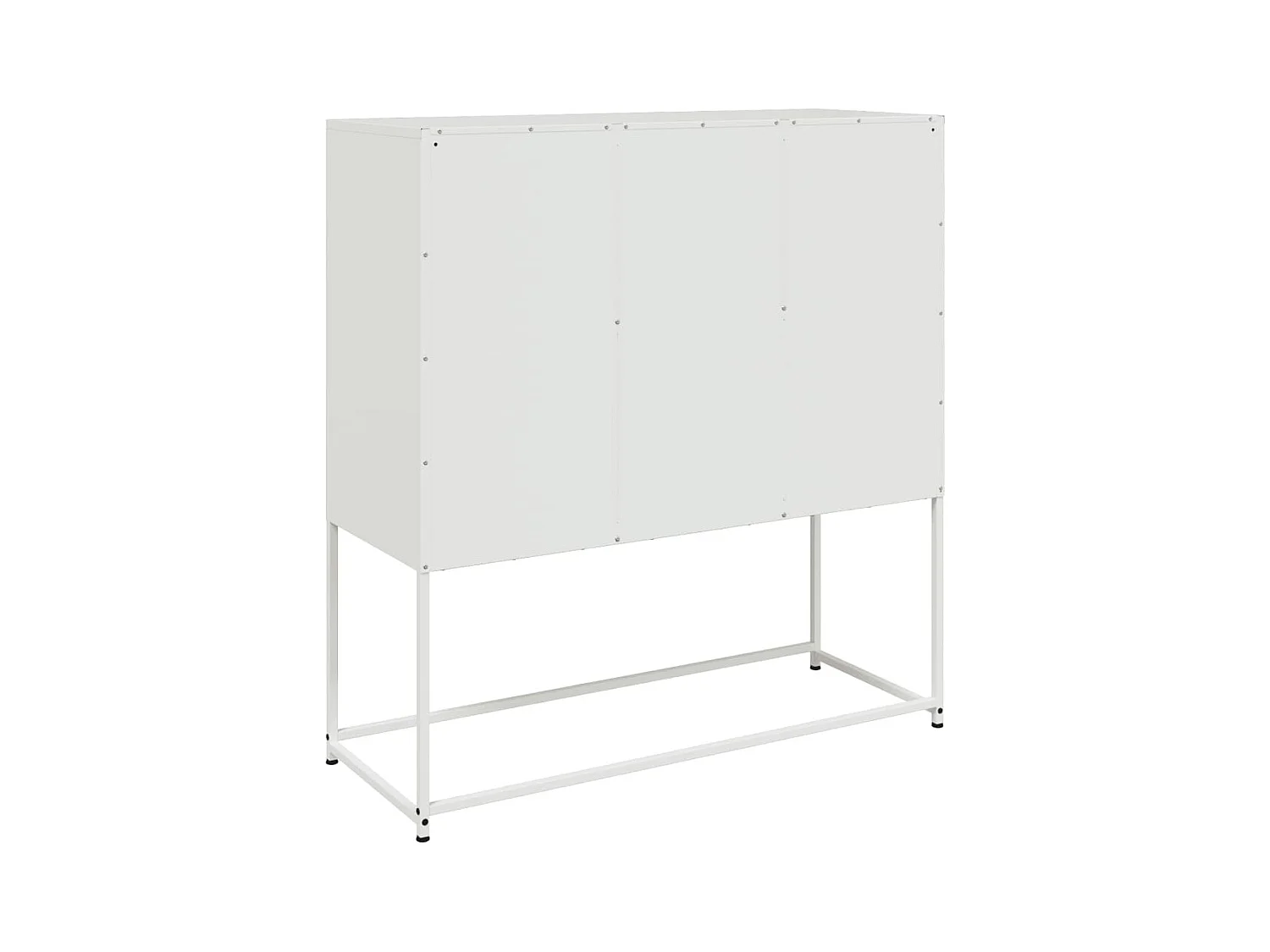 Aparador cómoda cómoda armario mueble organizador cocina salón salón 100,5 x 39 x 107 cm acero blanco 02_0030143
