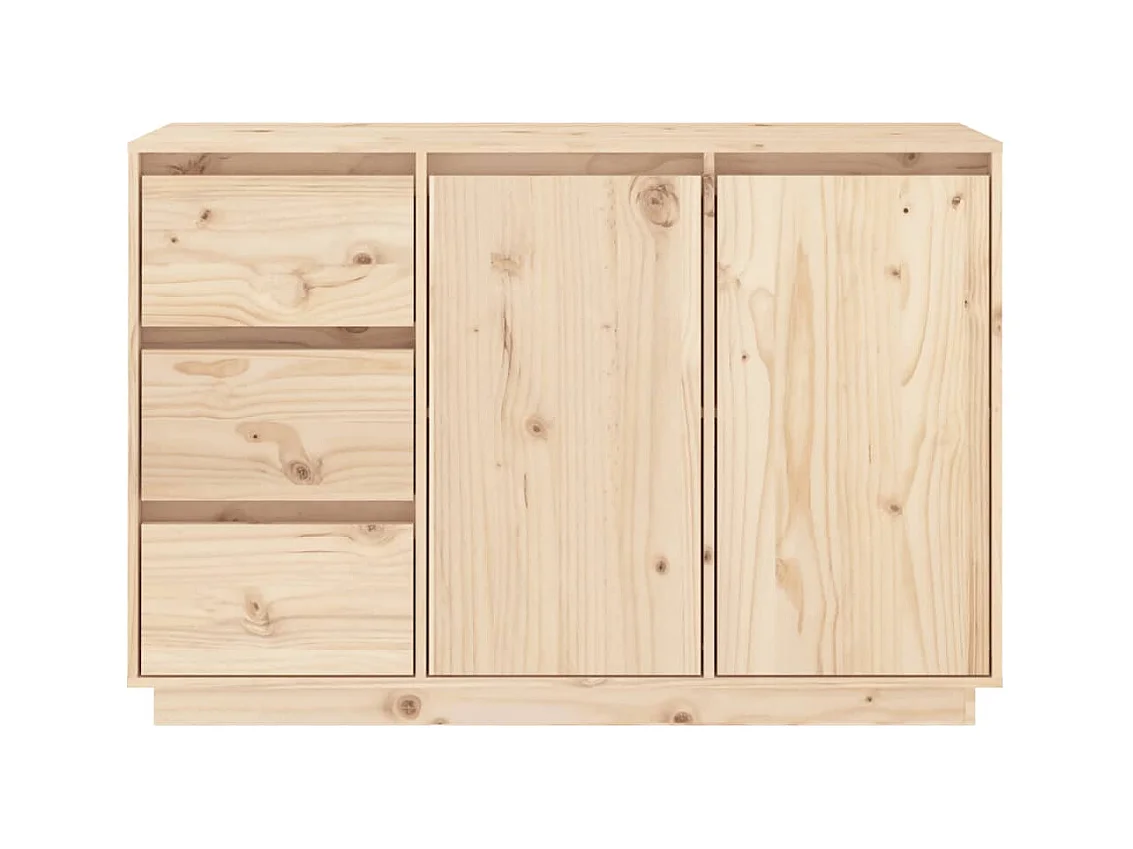 Credenza buffet cassettiera mobile contenitore organizer cucina soggiorno soggiorno 111 x 34 x 75 cm legno di pino massiccio marrone 02_0029524