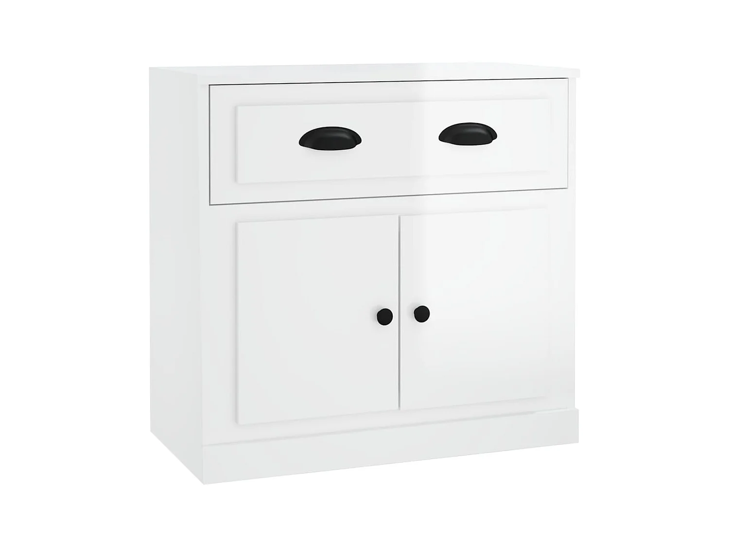 Credenza buffet cassettiera mobile contenitore organizer cucina soggiorno lucido 70 x 35,5 x 67,5 cm derivati ​​del legno bianco 02_0030761