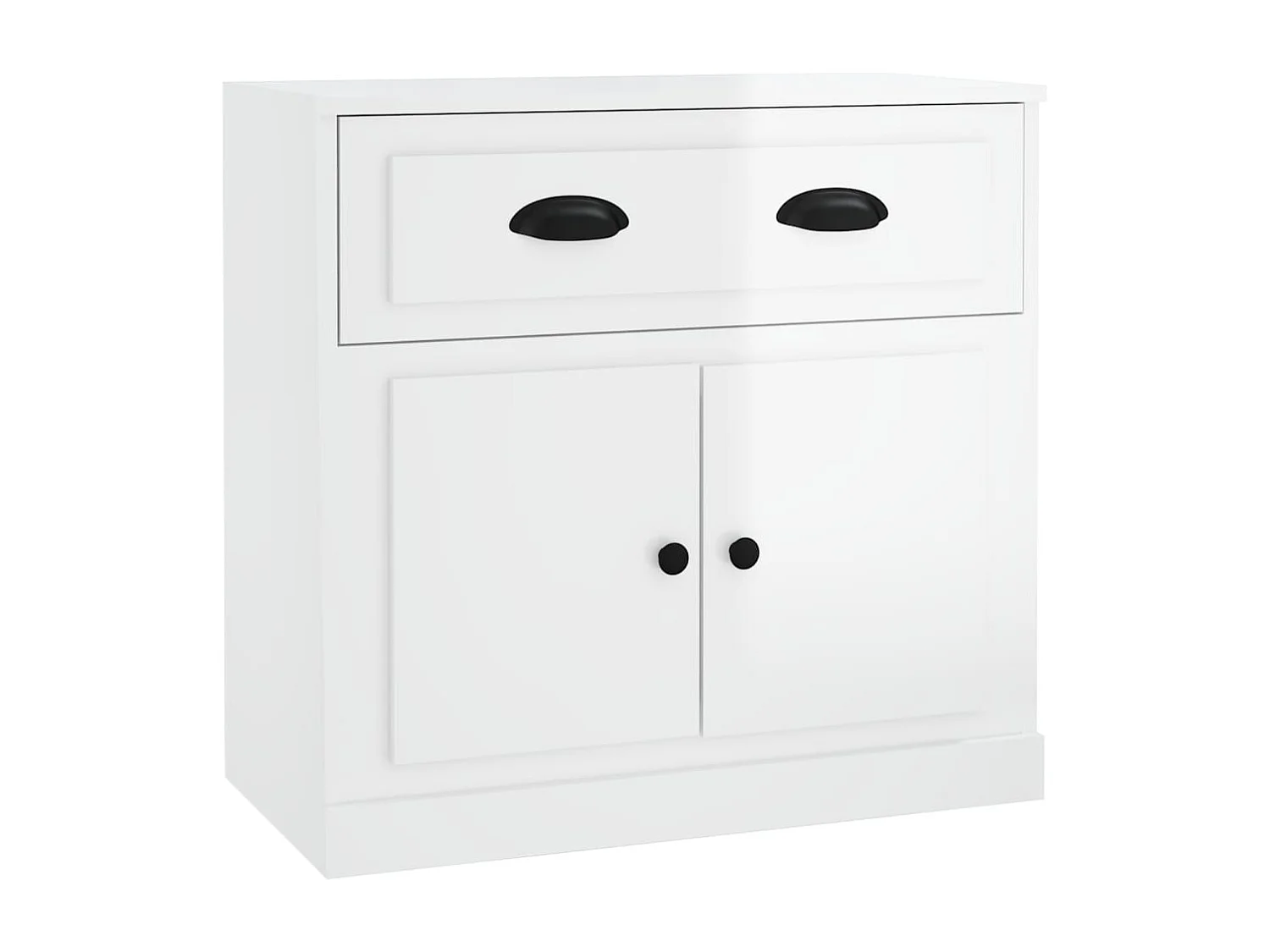 Credenza buffet cassettiera mobile contenitore organizer cucina soggiorno lucido 70 x 35,5 x 67,5 cm derivati ​​del legno bianco 02_0030761