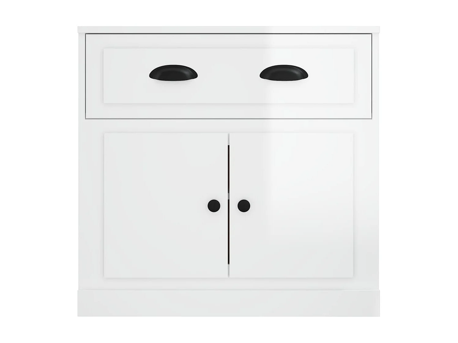 Credenza buffet cassettiera mobile contenitore organizer cucina soggiorno lucido 70 x 35,5 x 67,5 cm derivati ​​del legno bianco 02_0030761