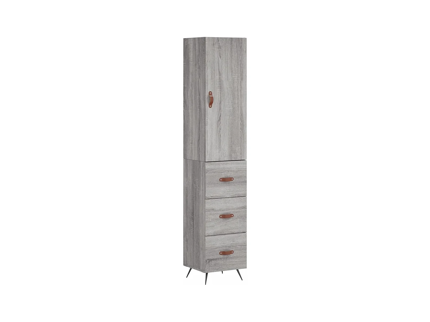 Aparador cómoda cómoda armario mueble organizador cocina salón salón alto Sonoma 34,5 x 34 x 180 cm madera contrachapada gris 02_0035333