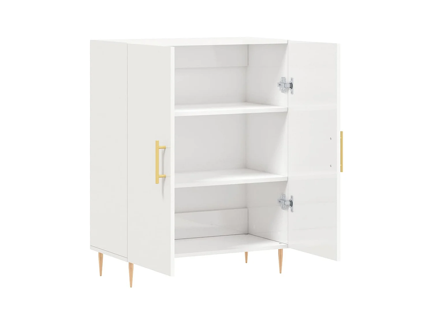 Credenza buffet cassettiera mobile contenitore organizer cucina soggiorno lucido 69,5 x 34 x 90 cm derivati ​​del legno bianco 02_0030751