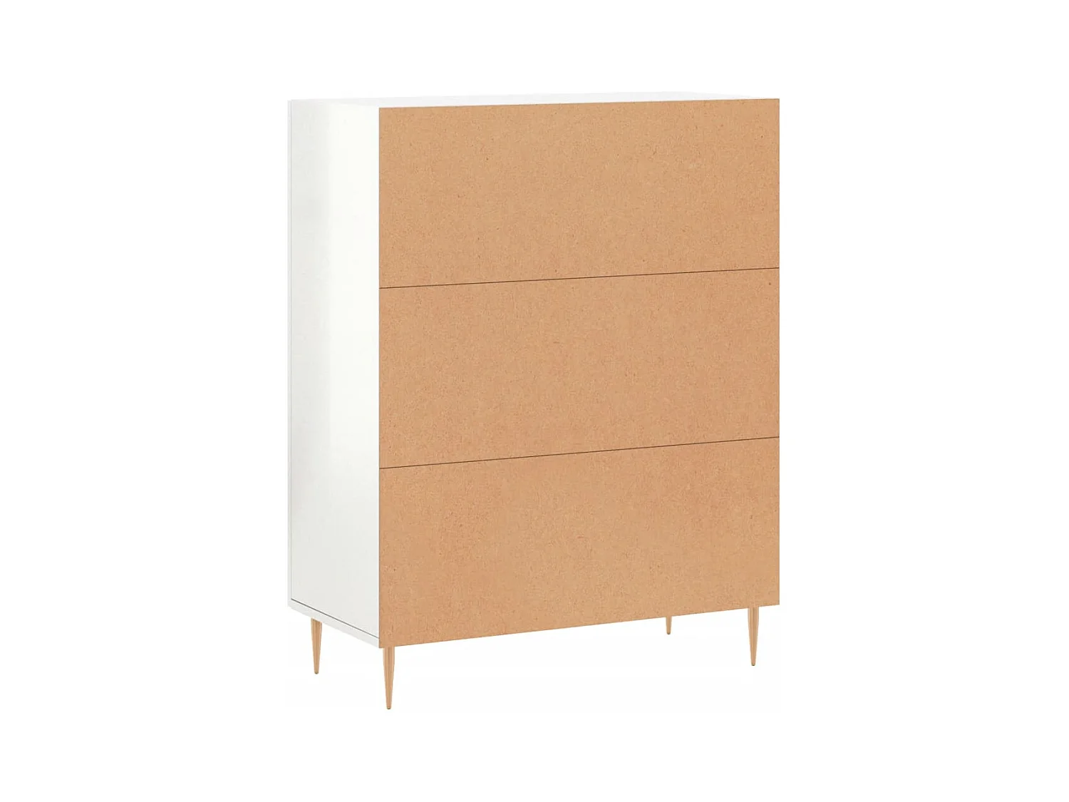 Credenza buffet cassettiera mobile contenitore organizer cucina soggiorno lucido 69,5 x 34 x 90 cm derivati ​​del legno bianco 02_0030751