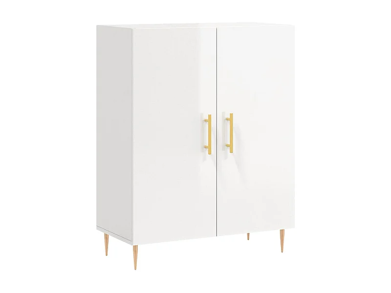 Credenza buffet cassettiera mobile contenitore organizer cucina soggiorno lucido 69,5 x 34 x 90 cm derivati ​​del legno bianco 02_0030751