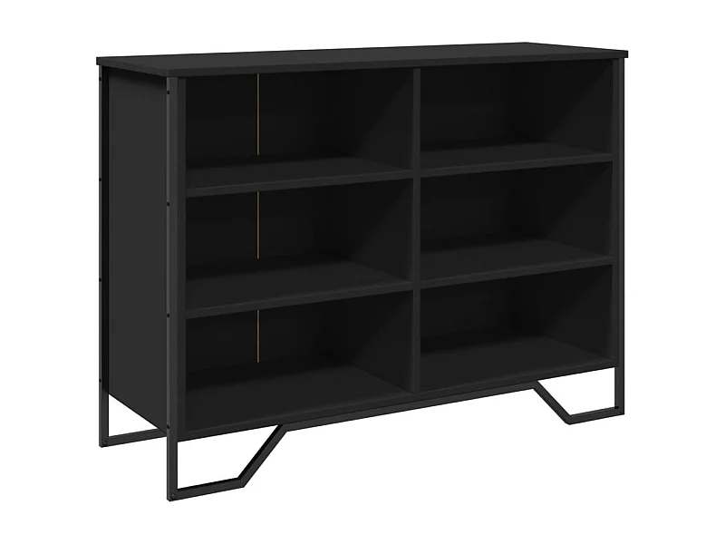 Credenza buffet cassettiera mobile contenitore organizer cucina soggiorno soggiorno 101 x 35,5 x 74,5 cm derivati ​​del legno nero 02_0035812