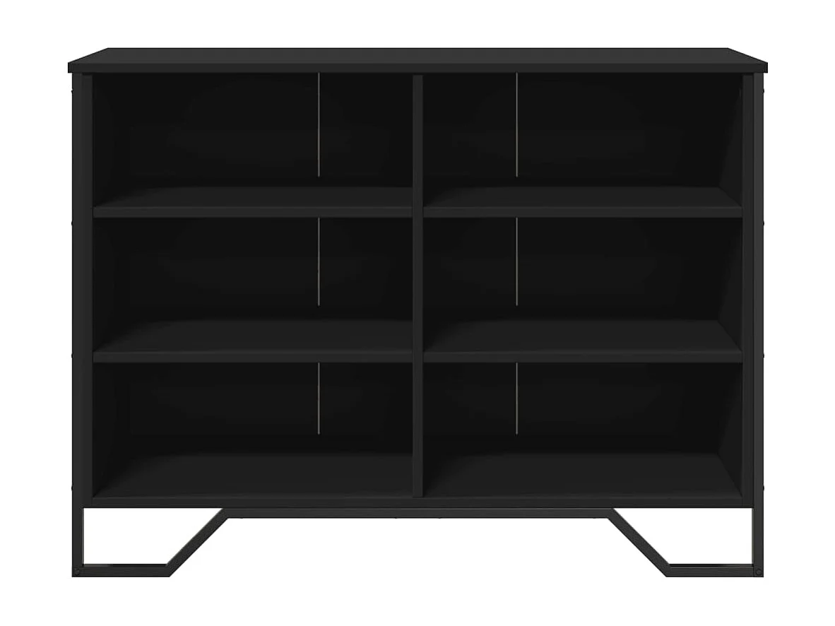 Credenza buffet cassettiera mobile contenitore organizer cucina soggiorno soggiorno 101 x 35,5 x 74,5 cm derivati ​​del legno nero 02_0035812