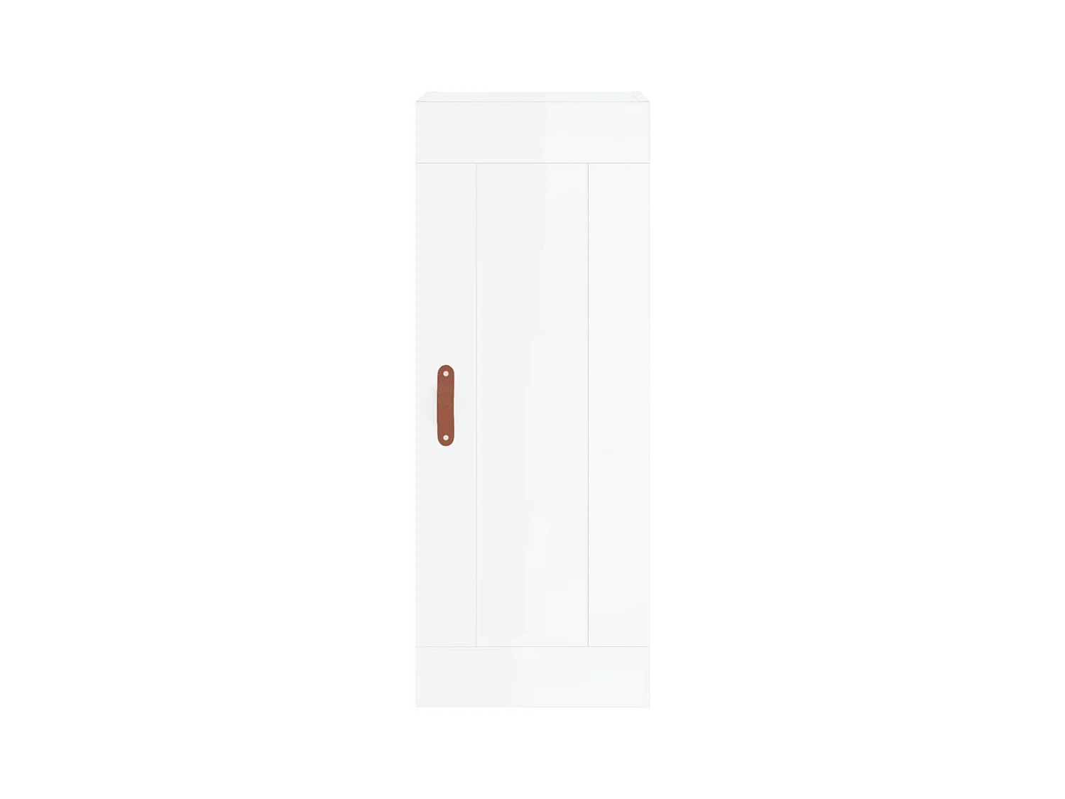 Aparador cómoda cómoda armario mueble organizador cocina salón salón alto brillo 34,5 x 34 x 180 cm madera contrachapada blanco 02_0032892