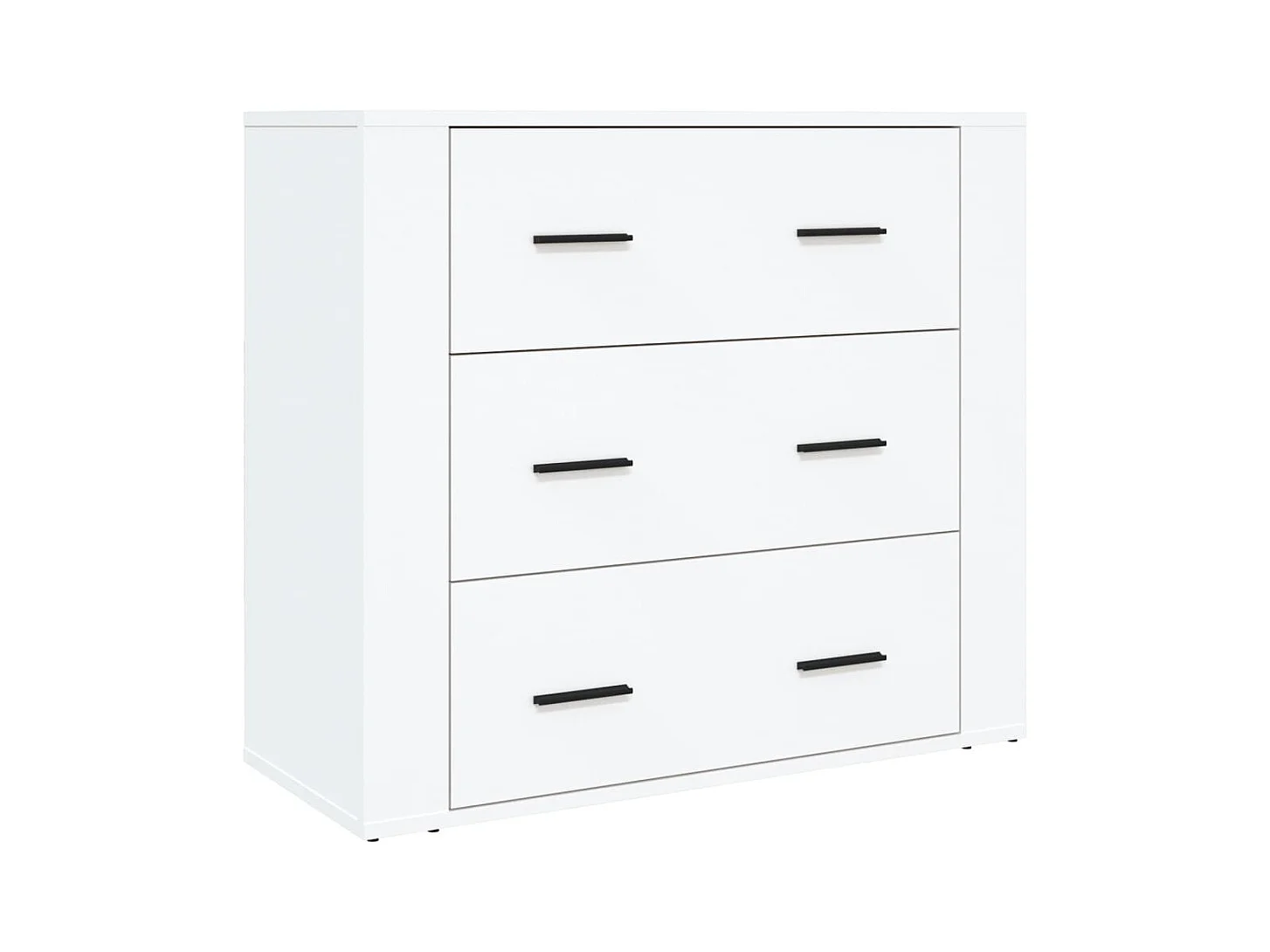 Credenza buffet cassettiera mobile contenitore organizer cucina soggiorno soggiorno legno multistrato bianco 02_0032782