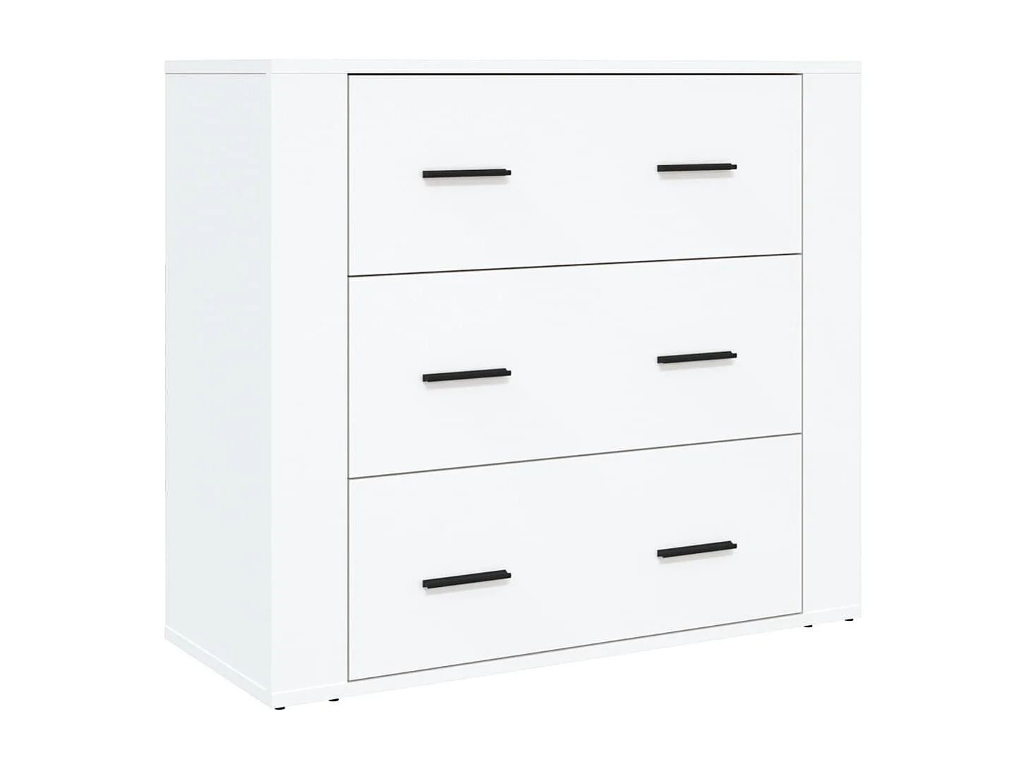 Credenza buffet cassettiera mobile contenitore organizer cucina soggiorno soggiorno legno multistrato bianco 02_0032782