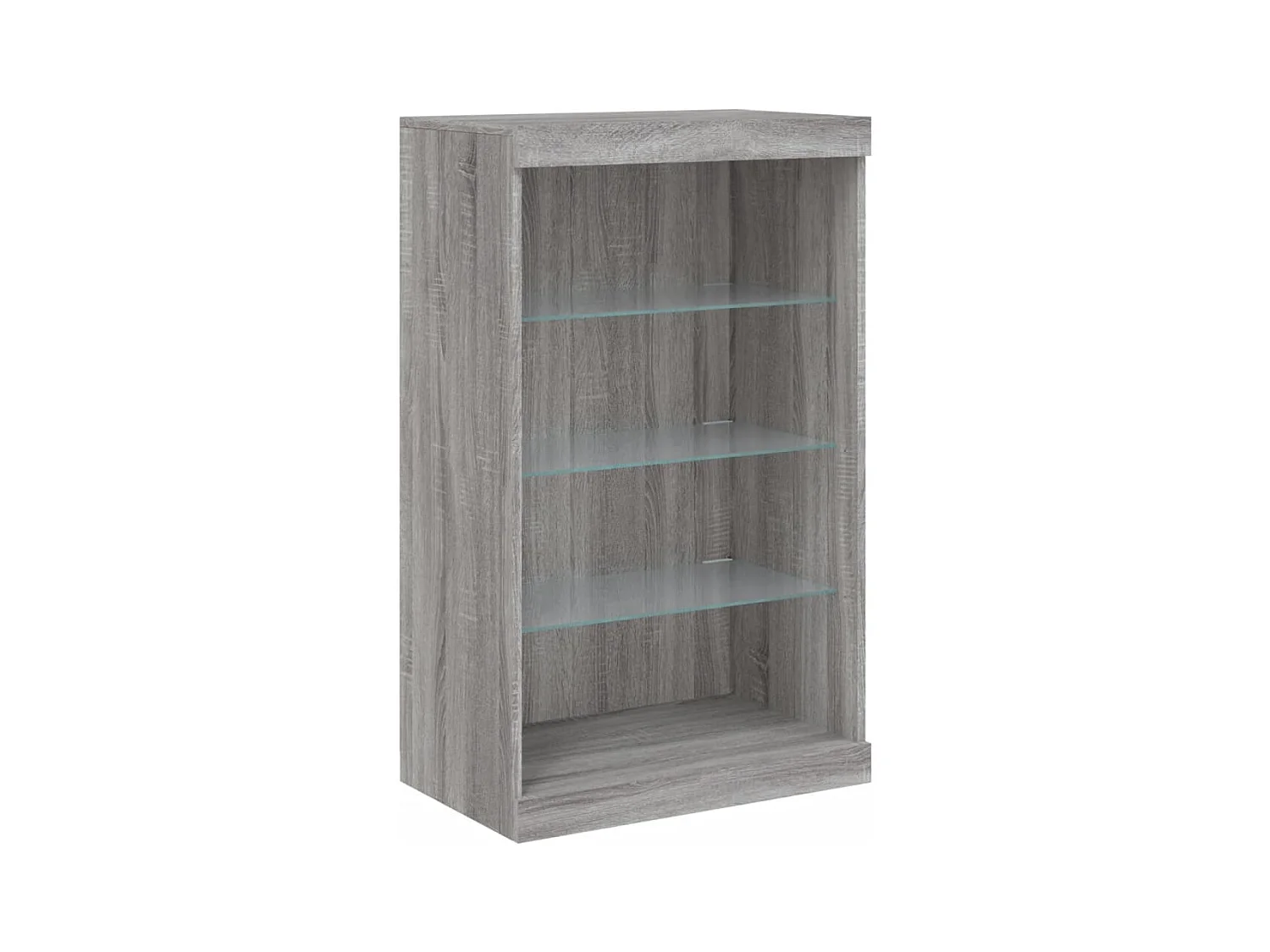 Credenza cassettiera mobile contenitore organizer cucina soggiorno soggiorno con luci a LED sonoma 181,5 x 37 x 100 cm grigio 02_0030061