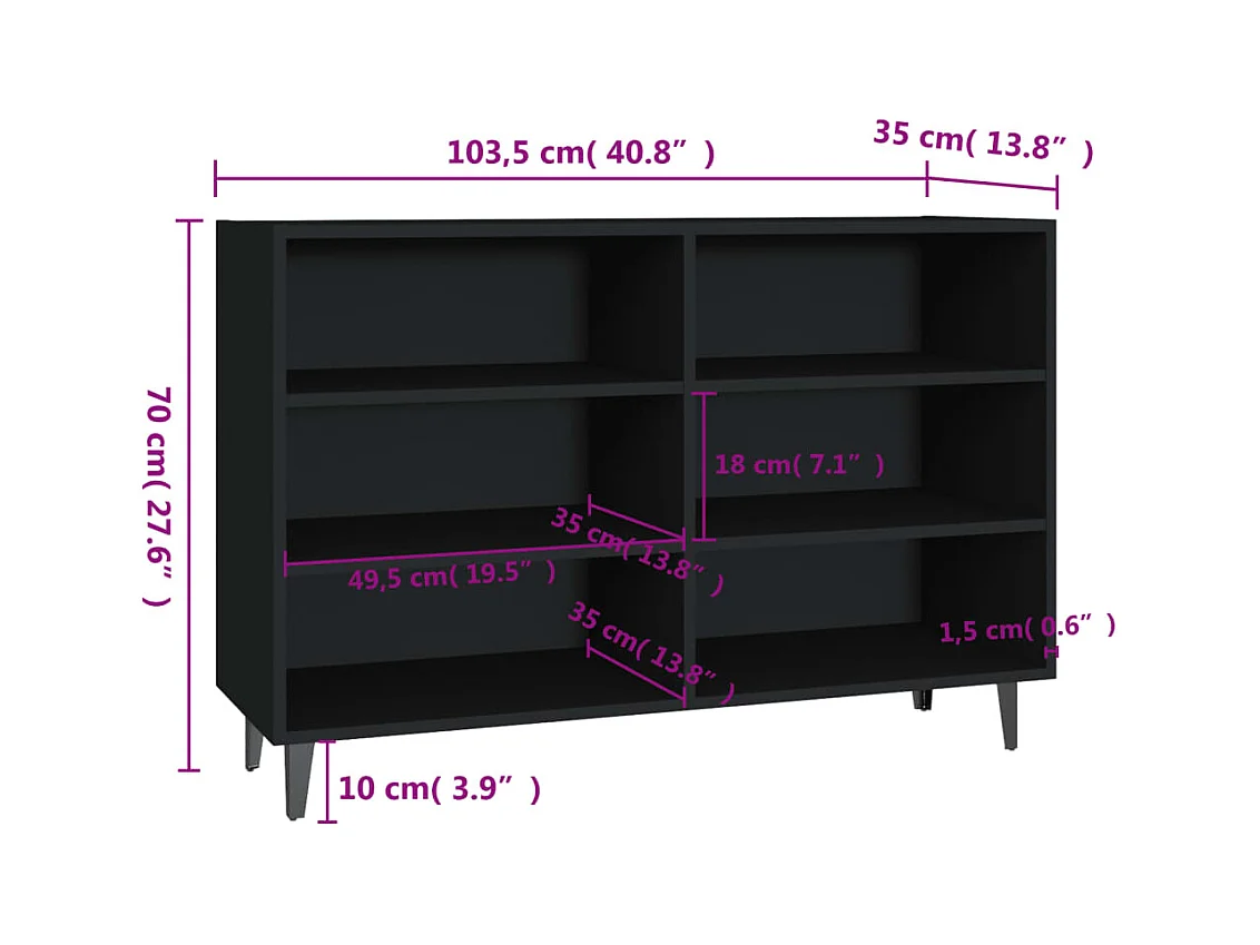 bahut commode armoire bois marron 103.5 x 35 x 70 cm 02_0035820