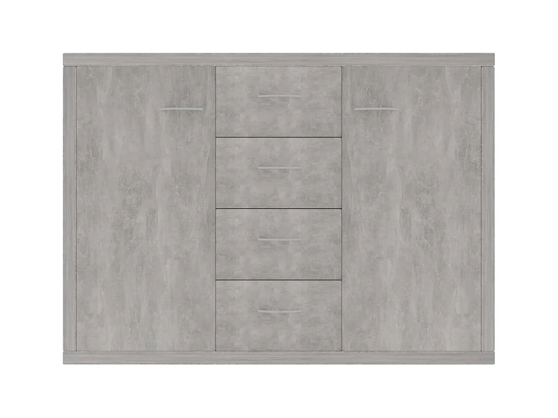 Aparador buffet cómoda armario unidad de almacenamiento organizador cocina salón salón 88 x 30 x 65 cm madera contrachapada gris 02_0032110