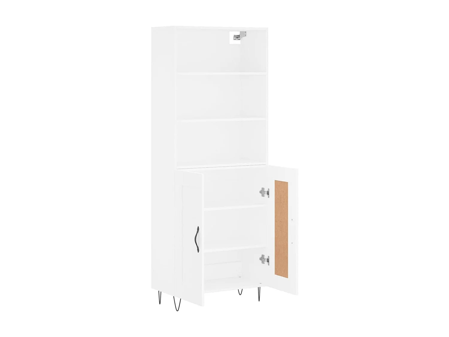 bahut commode armoire bois blanche 69.5 x 34 x 180 cm 02_0032547
